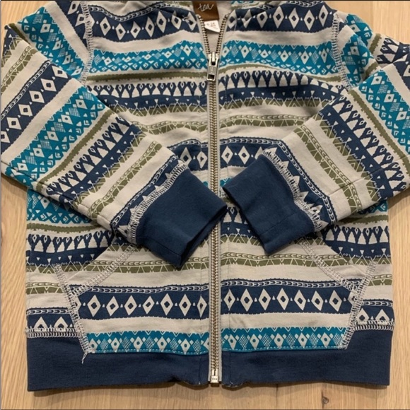 Tea Collection Vietri Sul Mare Zip Up Hoodie Sweatshirt Little Boys Baby Toddler - Picture 5 of 11